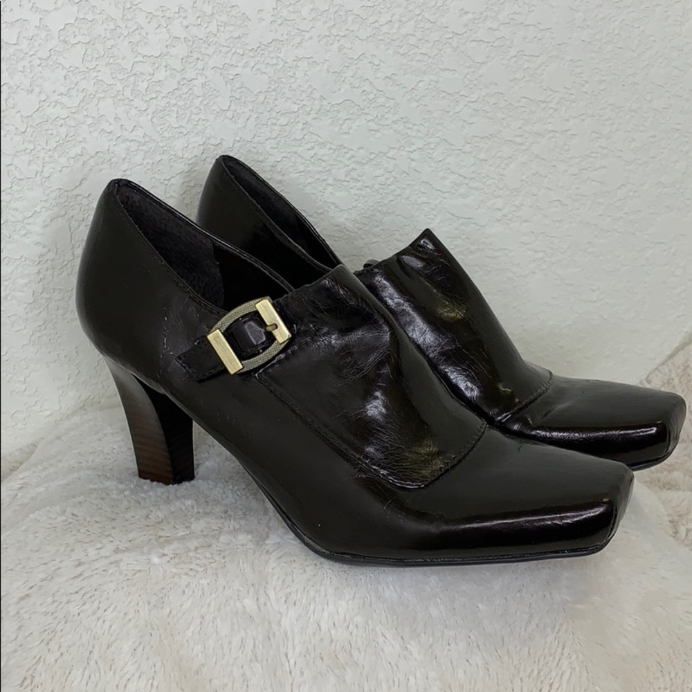 Franco Sarto dark chocolate brown booties. 9M